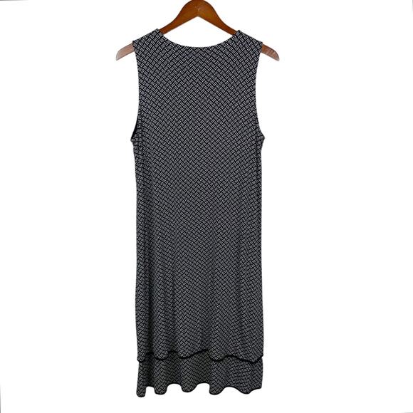 J Jill Wearever Collection Dress Sleeveless Layered Black Shift Women's M Tall - Picture 5 of 7